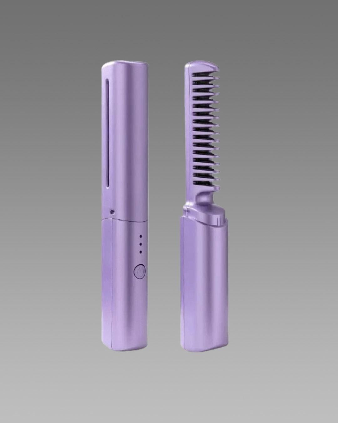 StyleGo Cordless Mini Straightener — Rechargeable Hot Comb for Instant Sleek Hair Anywhere