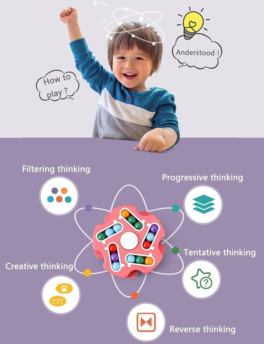 Magic Bead Puzzle Spinner — Brain-Boosting Fidget Toy